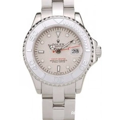 Rolex aaa copy Yacht Master Rolex Beige Dial Silver Bezel 0801